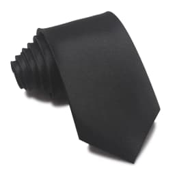 Classic Men's 8CM Black Neckties Polyester Solid Color Red White Neck Ties Business Formal Dress Accessories Casual Daily Cravat