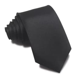 Classic Men's 8CM Black Neckties Polyester Solid Color Red White Neck Ties Business Formal Dress Accessories Casual Daily Cravat