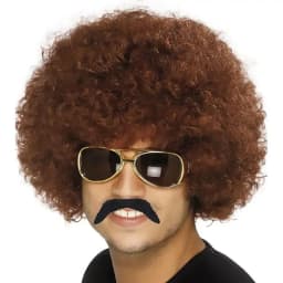 RichMoho Men Hippie Costume Set Disco Costume Accessories Women Disco Necklace Sunglasses Mustache