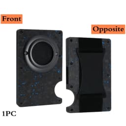 Minimalist Wallet with Airtag Holder and Money Clip - Aluminum RFID Blocking Mini Wallet with High Card Capacity