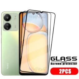 4/3/2/1PCS For Redmi 13C Glass Xiaomi Redmi 13C Tempered Glass Protective Full Cover Glue HD 9H For Screen Protector Redmi 13C