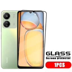 4/3/2/1PCS For Redmi 13C Glass Xiaomi Redmi 13C Tempered Glass Protective Full Cover Glue HD 9H For Screen Protector Redmi 13C