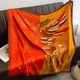 Twill Silk Scarf Women 90cm Square Hijab Shawls And Wraps Female Foulard Headkerchief Elegant Floral Summer Autumn Lady Bandana