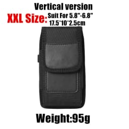 Vertical Nylon Cell Phone Belt Clip Holster Pouch Buckle Wallet Card Holder Case Cover For 3.5inch-7.5inch Phone iPhone Samsung