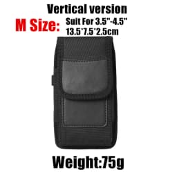 Vertical Nylon Cell Phone Belt Clip Holster Pouch Buckle Wallet Card Holder Case Cover For 3.5inch-7.5inch Phone iPhone Samsung