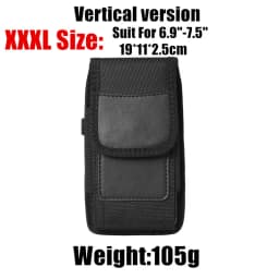 Vertical Nylon Cell Phone Belt Clip Holster Pouch Buckle Wallet Card Holder Case Cover For 3.5inch-7.5inch Phone iPhone Samsung