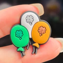 1-13Pcs Mardi Gras Four-leafed Clover PVC Kids Shoes Charms Buckle Clog Beer Slipper Decoration DIY Backpack