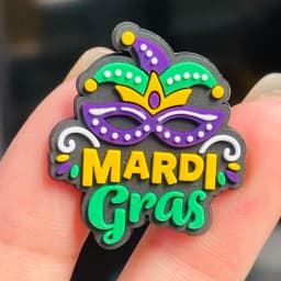 1-13Pcs Mardi Gras Four-leafed Clover PVC Kids Shoes Charms Buckle Clog Beer Slipper Decoration DIY Backpack