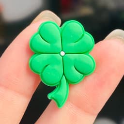 1-13Pcs Mardi Gras Four-leafed Clover PVC Kids Shoes Charms Buckle Clog Beer Slipper Decoration DIY Backpack