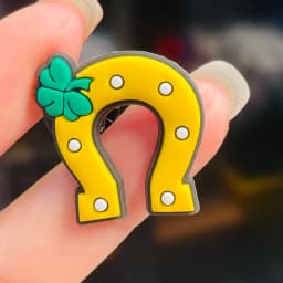 1-13Pcs Mardi Gras Four-leafed Clover PVC Kids Shoes Charms Buckle Clog Beer Slipper Decoration DIY Backpack