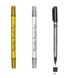 Color Metallic Markers Pen Paint Pens for Black Paper, Glass, Rock Painting, Halloween Pumpkin Scrapbook Album