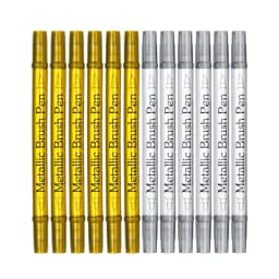 Color Metallic Markers Pen Paint Pens for Black Paper, Glass, Rock Painting, Halloween Pumpkin Scrapbook Album
