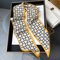 2024 Women Headbands Hair Ribbon Fashion Print 100x9.5cm Chic Skinny Tie Lady Bag Scarves Accessories Choker Bands
