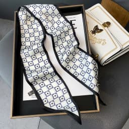 2024 Women Headbands Hair Ribbon Fashion Print 100x9.5cm Chic Skinny Tie Lady Bag Scarves Accessories Choker Bands