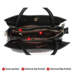 Fashionable and luxurious woven pattern casual versatile black woven pattern daily commuting cowhide women's handbag