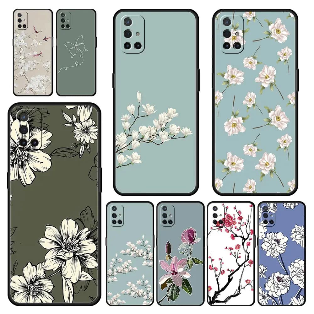 Phone Case For OnePlus 11 10 9 Pro 9T 12R 10R 9R 9RT 10T 8T 8 7 6T 7T Nord 2T CE 2 5G N200 N10 N100 Soft Silicone Cover Flower