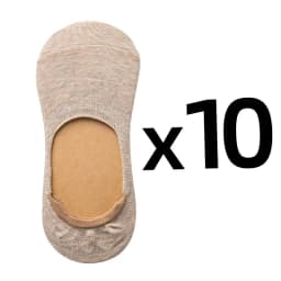 10 Pairs Women Cotton Low Cut Socks Solid Color Softable Summer Silicone Non-slip Deep Mouth Prevent Heel Loss Slipper Socks