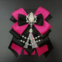 Retro Lolita Pearl Chain Crystal Bow-tie Handmade Jewelry Women's Set Shirt Collar Bow Carat Stick Hand Lamp Concert Accessories