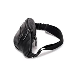 Men's Genuine Leather Chest Bag Double Zipper Cowhide Fanny Pack Casual Crossbody Sling Bag for Daily Commute & Travel