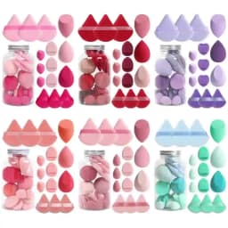 Spring 15 Cans, 3 Loose Powder Puffs & 3 Mini Loose Powder Puffs & 3 Mini Makeup Eggs & 3 Mini Air Cushion Puffs, Foundation Mix