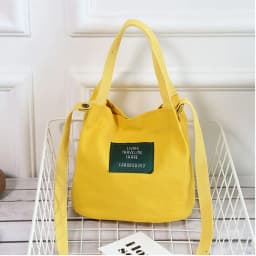 Women Shoulder Bags Letter Handbags Casual Buckle Tote Canvas Crossbody Bag Cute Shopping Bag For Ladies