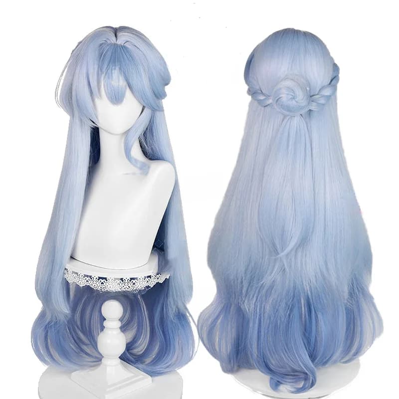 Anime Robin Cosplay Wig 96cm Long Blue Mixed Color Gradient Wigs Honkai Star Rail Wig Heat Resistant Synthetic Hair