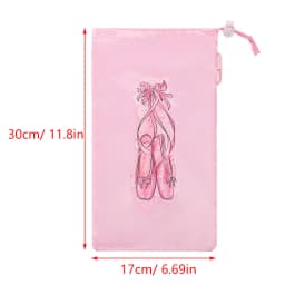 Portable Mesh Dance Bag Breathable Shoes Storage Pouch Girls Ballet Organizer Bags Shoe Pouches Bag Drawstring Dance Shoes Pouch