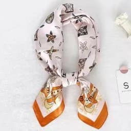 Fashion Print Square Scarf Hijab For Women Girls Satin Silk Bandana Muslim Headband Neckerchief Hair Band Wrap Shawls Foulard