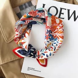 Fashion Print Square Scarf Hijab For Women Girls Satin Silk Bandana Muslim Headband Neckerchief Hair Band Wrap Shawls Foulard