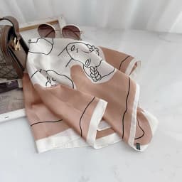 Fashion Print Square Scarf Hijab For Women Girls Satin Silk Bandana Muslim Headband Neckerchief Hair Band Wrap Shawls Foulard