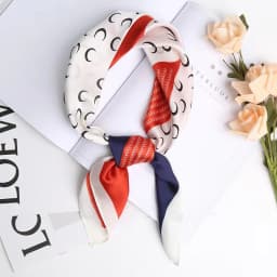 Fashion Print Square Scarf Hijab For Women Girls Satin Silk Bandana Muslim Headband Neckerchief Hair Band Wrap Shawls Foulard