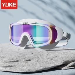 Swimming Goggles Waterproof and Anti-fog High Definition Professional Large Frame Diving Swimming Glasses Swimming Equipment