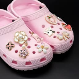 1pcs Pink Bow Butterfly Designer Metal Shoe Charms Bag Luxury Decorations Pins for Women Girls Gifts Flower Shoe Accessories