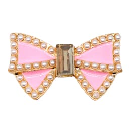 1pcs Pink Bow Butterfly Designer Metal Shoe Charms Bag Luxury Decorations Pins for Women Girls Gifts Flower Shoe Accessories
