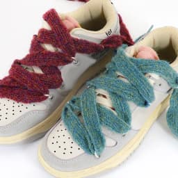 Cool 1.8cm Wide Plush Big Fat Flat Single-layer Colorful Mohair Shoelaces Fluffy Fuzzy Sneaker Lace for Women Lady Shoes String