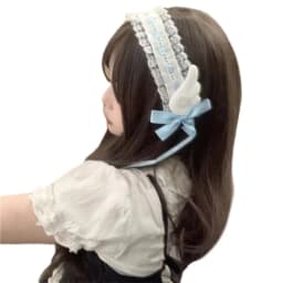 DXAE Handmade Hair Accessory Headband Gothic Lolitas Cosplay Maid Lace Hair Bands Cute Wings & Bowknots Decors for Women