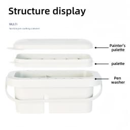 Multi-function pen wash bucket three-piece set with color palette bucket pen shaper can be illustrated pen hand wash pen palette