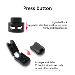 Men and Women No Tie Shoe Laces Spring Button Up Elastic Shoelaces Shoe Accessories Sneakers Classics Solid Color Shoelace