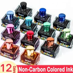 HERO Colorful 40ml Fountain Pen Ink Refilling Ink Stationery School Cartridge Converter Office Ink Supplies Stationery PK JINHAO