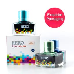 HERO Colorful 40ml Fountain Pen Ink Refilling Ink Stationery School Cartridge Converter Office Ink Supplies Stationery PK JINHAO