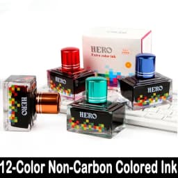 HERO Colorful 40ml Fountain Pen Ink Refilling Ink Stationery School Cartridge Converter Office Ink Supplies Stationery PK JINHAO
