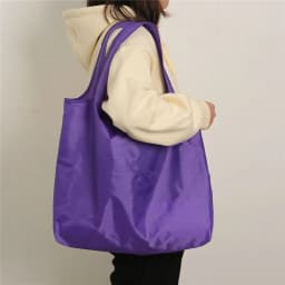 Eco-Friendly Folding Shopping Bag Waterproof Reusable Shoulder Handbag for Travel Grocery Fashion Pocket Tote Solid Color Bag