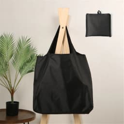 Eco-Friendly Folding Shopping Bag Waterproof Reusable Shoulder Handbag for Travel Grocery Fashion Pocket Tote Solid Color Bag