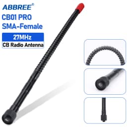 ABBREE 27MHz SMA-Female/SMA-Male/BNC Handheld Telescopic CB Antenna For Quansheng UV-K5 UV-K5(8) baofeng UV-K61 Walkie Talkie