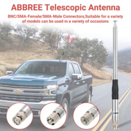 ABBREE 27MHz SMA-Female/SMA-Male/BNC Handheld Telescopic CB Antenna For Quansheng UV-K5 UV-K5(8) baofeng UV-K61 Walkie Talkie
