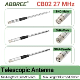 ABBREE 27MHz SMA-Female/SMA-Male/BNC Handheld Telescopic CB Antenna For Quansheng UV-K5 UV-K5(8) baofeng UV-K61 Walkie Talkie