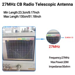 ABBREE 27MHz SMA-Female/SMA-Male/BNC Handheld Telescopic CB Antenna For Quansheng UV-K5 UV-K5(8) baofeng UV-K61 Walkie Talkie