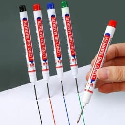 New 20mm Deep Hole Long Nib Head Markers For Metal Perforating Pen Waterproof Bathroom Woodworking Decoration Multi-Purpose Tool