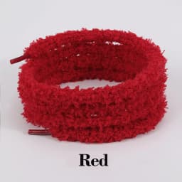 1 Pairs Plush Lacing Furry Fluffy Shoelaces Round Plush Shoelaces Replacement Sports Shoes Laces Round Shoelaces
