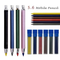 5.6mm Mechanical Pencil Metal 2B/4B/6B/8B Pencil Refill Automatic Pencil Sketch Comics Design Drawing Writing Tool Sketch Pencil